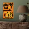 Palmboom - Bloem - Art - Drink aluminium wit klein -sfeer2
