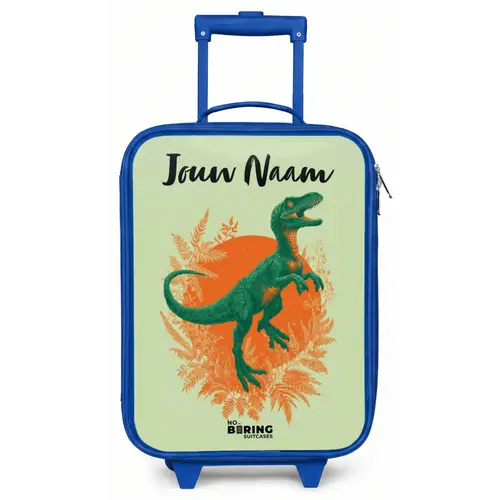 Dino - Natuur - Groen Kinderkoffer - Blauw klein -zz3dotto