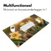 Bloemen - Geel - Wazig Muismat XXL klein -sfeer4