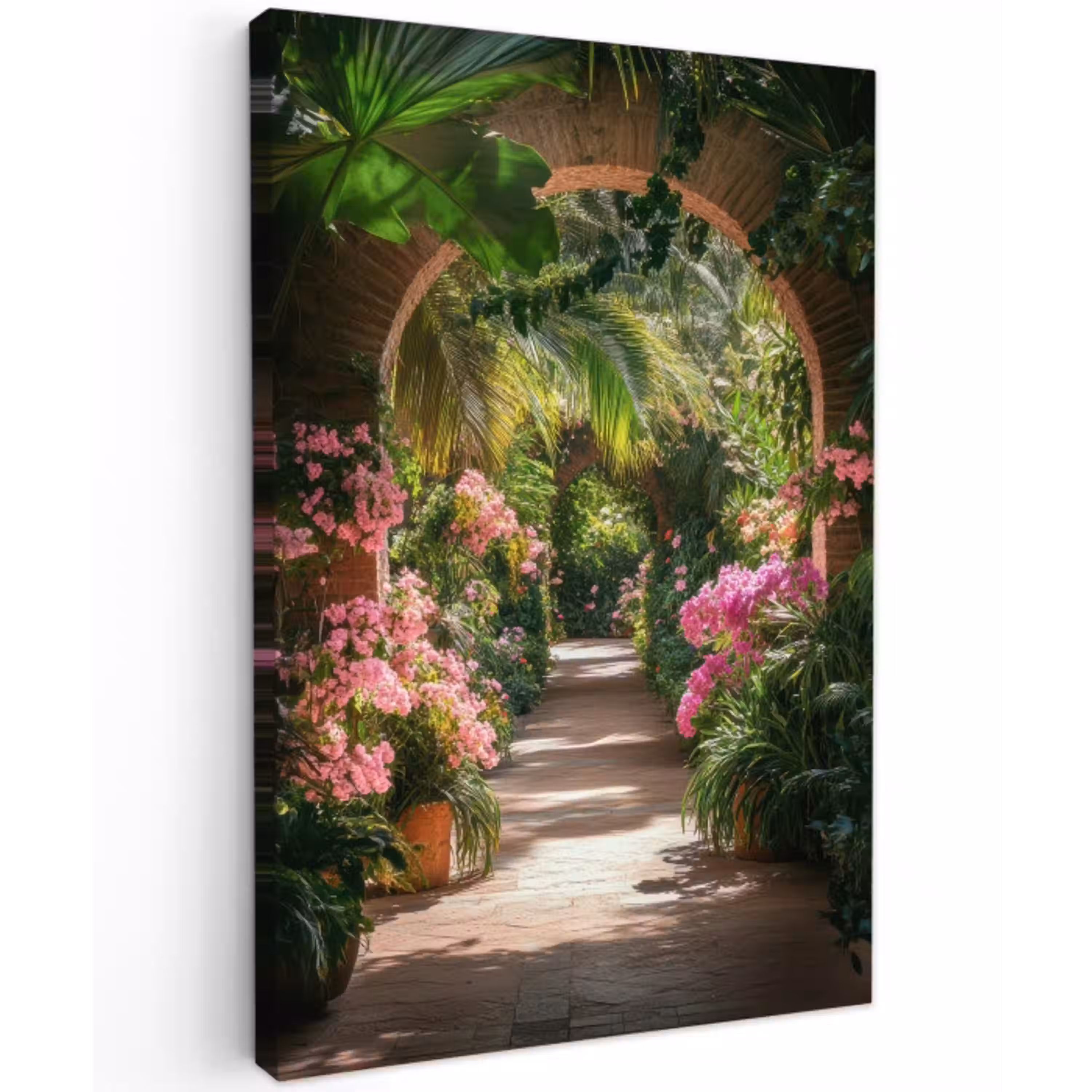 Doorkijk - Tropisch - Bloemen - Natuur canvas 2cm klein -z3d