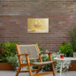 Citroen - Taart - Eten - Geel Tuinposter op houten frame 2 cm dik klein -sfeer3