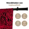Zebra - Zwart - Roze - Neon Wandkleed katoen klein 269 -sfeer2