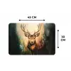 Hert - Geverfd - Gewei - Bruin Placemat vinyl groot -specs