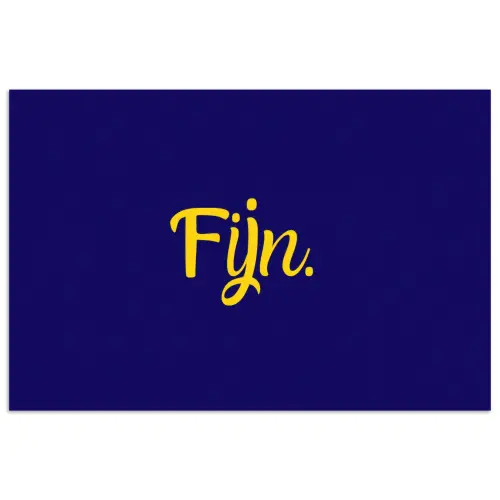 Blauw - Geel - Fijn poster papier klein -3d