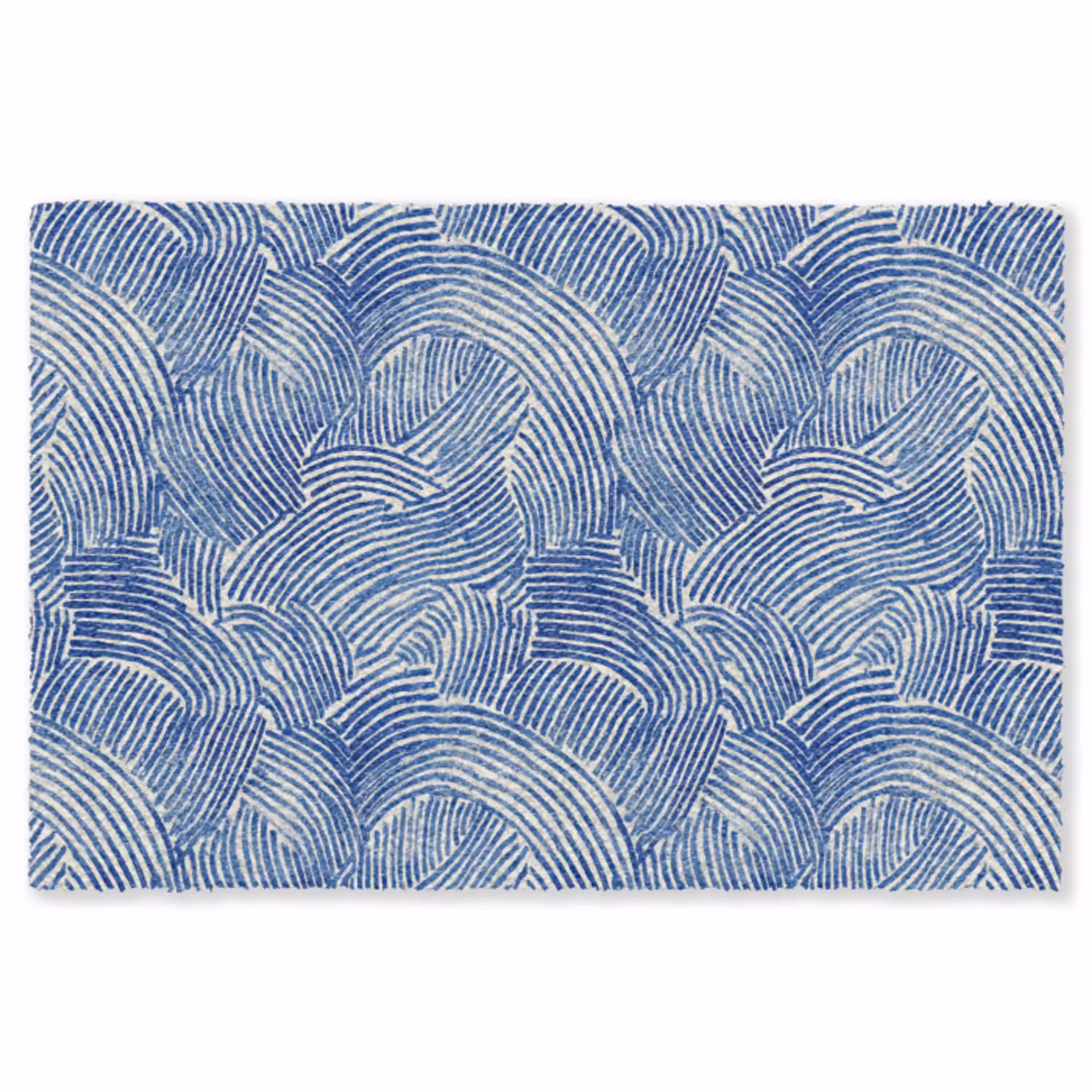 Modern - Abstract - Blauw Vloerkleed Rechthoek klein 1091 -3d