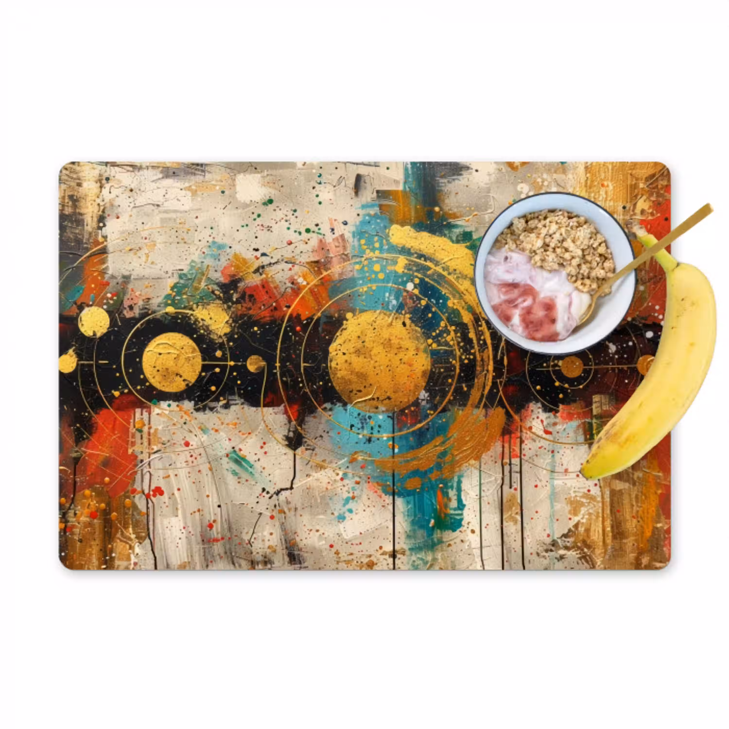 Kunst - Abstract - Aesthetic - Goud Placemat vinyl groot -zzzproduct_Kitchenyeah-website