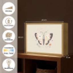Vlinder - Minimalistisch - Pastel - Stippen Light Box met batterij (Wandlamp) middel -USP_websiteoverzichtDE