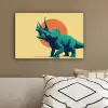 Triceratops - Cirkel - Oranje - Hoorns canvas 2cm klein -sfeer3