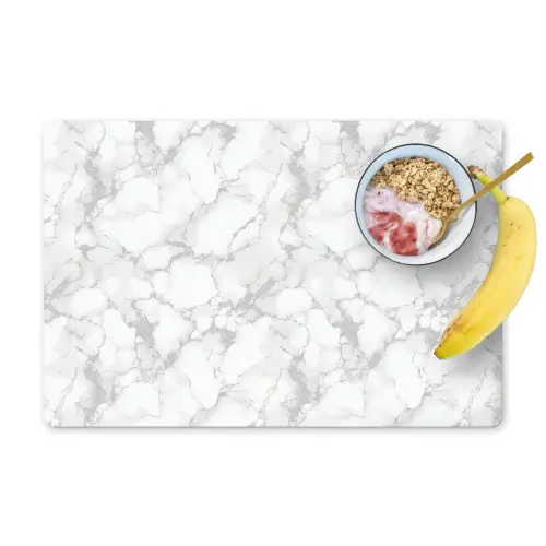 Wit - Marmer - Grijs Placemat vinyl groot 368 -zzzproduct_Kitchenyeah-website