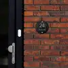 Zwarte houten nerf - Klassiek Naambord Rond klein -sfeer1-rond-XS