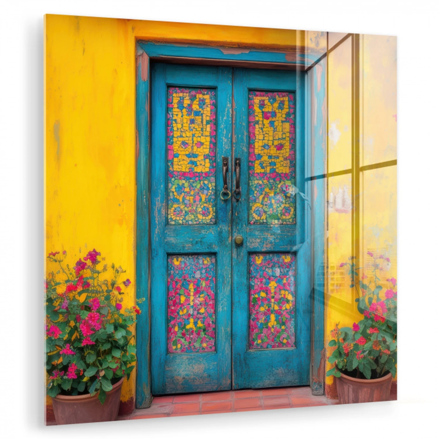 Deuren - Kleurrijk - Planten plexiglas 5mm klein -zzzproduct_nieuw