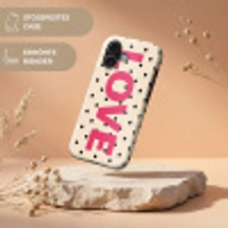 Love - Stippen - Roze Toughcase MagSafe Apple iPhone 17 klein -USP_RandenV_DE