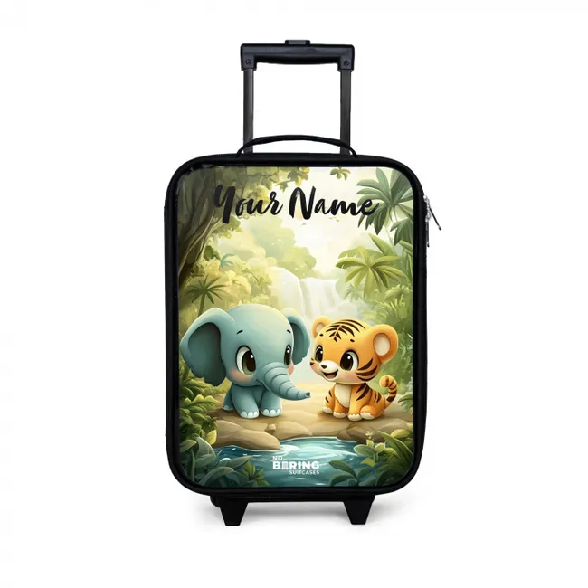 Kids' Suitcases with name - Elephant - Tiger - Forest - Jungle