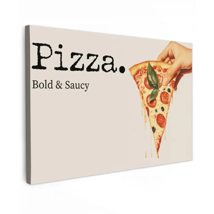Pizza - Kaas - Pepperoni canvas 2cm klein -z3d