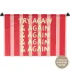 Strepen - Rood - Try again Wandkleed katoen klein -t3d_DE