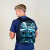 Blazing blue Rugzak - Zwart middel -sfeer8
