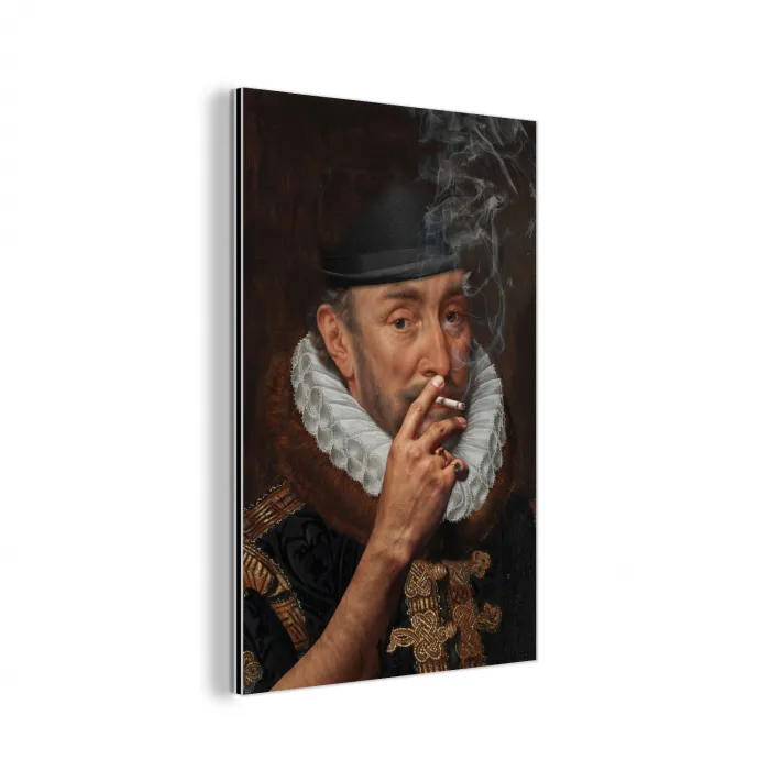 Willem van Oranje - Adriaen Thomasz - Sigaretten - Rook aluminium wit klein -3d