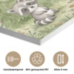 Bos - Dieren - Groen PET vilt klein -closeup_NL