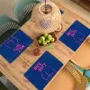 Brutaal - Grappig - Blauw Placemat vinyl groot -zzsfeer5_Kitchenyeah-website