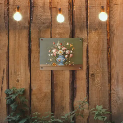 Neutral - Bloemen - Boeket - Vaas tuinposter los doek klein -sfeer1