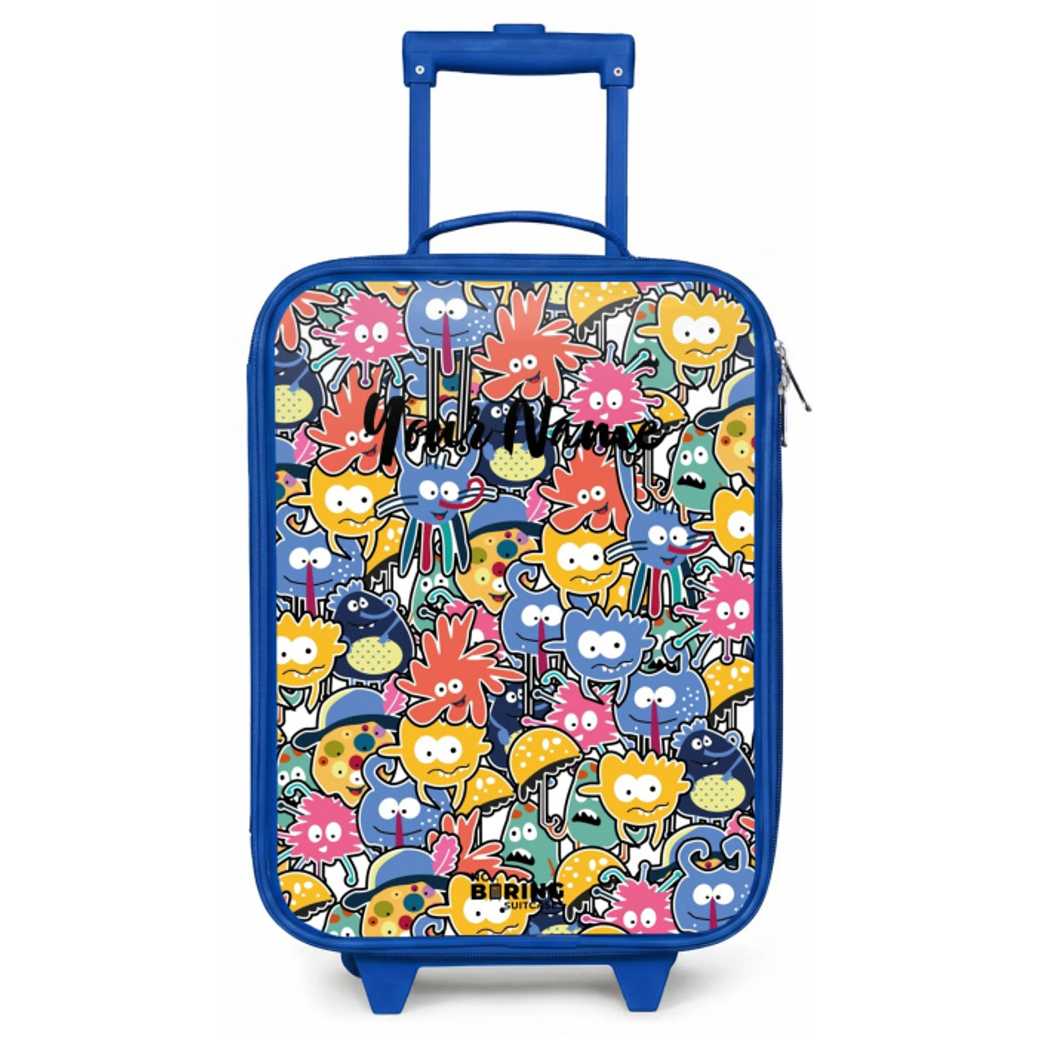 Beestjes met Grote Oogjes Kinderkoffer - Blauw klein -zz3dotto