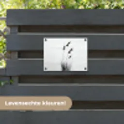 Minimalistisch - Stelen - Wit tuinposter los doek klein -sfeer3