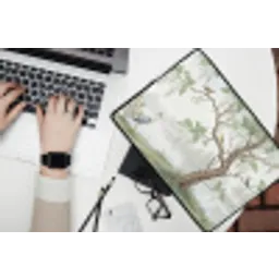 Reiger - Landschap - Groen laptophoes neopreen klein -bureau