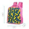 Smiley - Geel - Blauw Kinderrugzak - Roze middel -productfoto_formaten