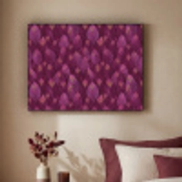 Bladeren - Patroon - Burgundy Textielframe zwart klein 947 -sfeer1