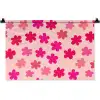 Bloemen - Patroon - Roze Wandkleed katoen klein -zz3d