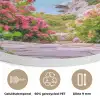 Doorkijk - Vuurtoren - Bloemen - Uitzicht Akoestische PET Vilt - Rond klein -closeup_NL