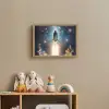 Ruimtevaart - Raket - Space - Sterren Light Box met batterij (Wandlamp kind) middel -sfeer2_kind