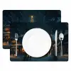 Kerstfeest - Dorp - Donker Placemat vinyl groot -zzsfeer2_Kitchenyeah-website