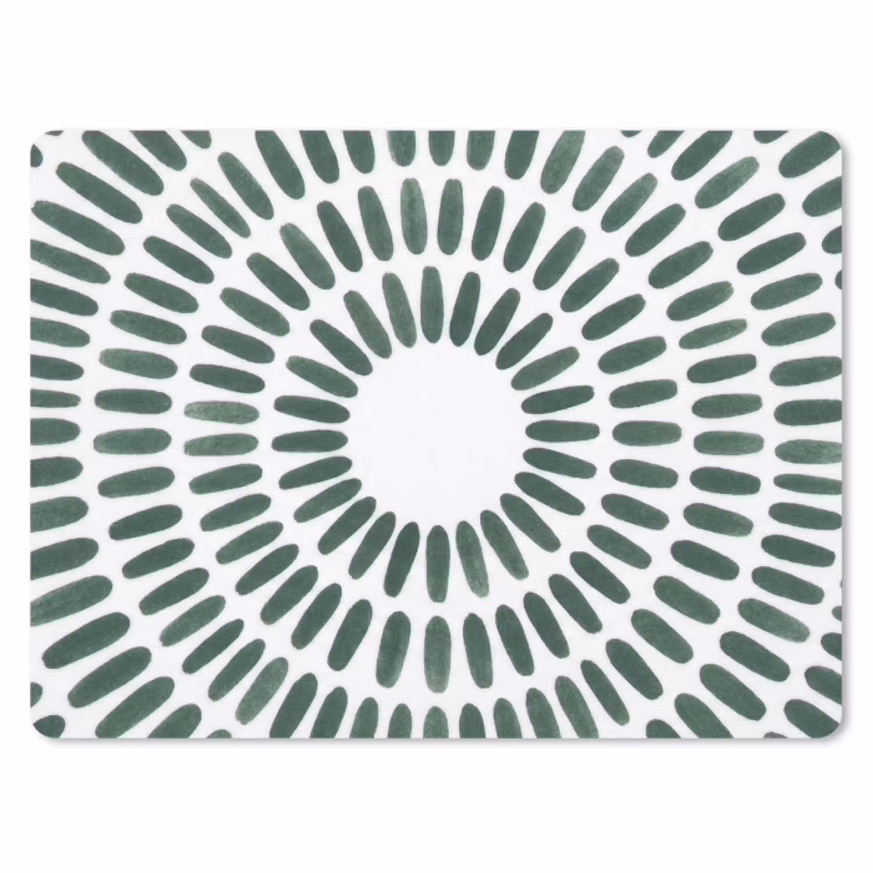 Abstract - Cirkel - Patroon - Modern - Groen muismat rubber klein -3d