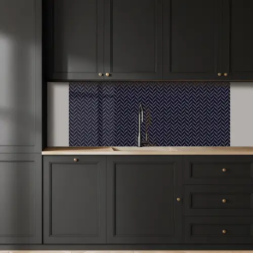 Plaid - Patroon - Visgraad - Blauw keuken achterwand 2 middel 871 -sfeer1