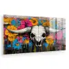 Schedel - Bloemen - Graffiti plexiglas 5mm klein -zzzproduct_nieuw