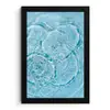 Water - Blauw - bubbels fotolijst zwart zonder passe partout klein -3d