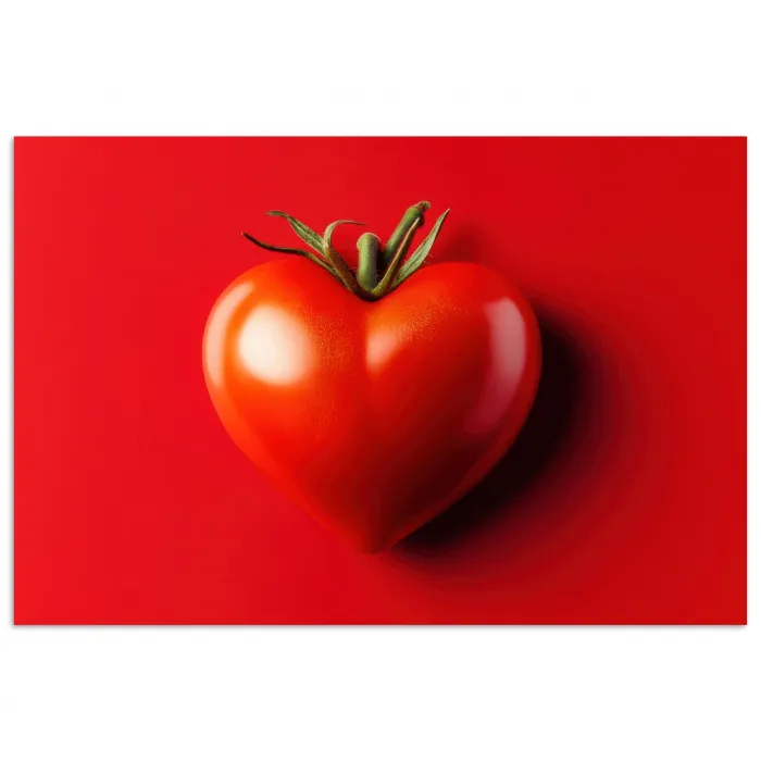 Tomaat - Rood - Hart poster papier klein -3d