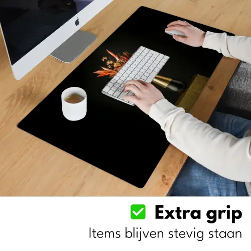 Exotisch - Boeket - Vaas - Goud Muismat XXL klein -sfeer3
