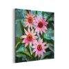Bloemen - Roze - Glasmozaïek aluminium wit klein -3d