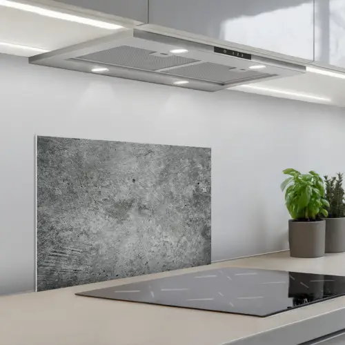 Beton - Leisteen - Grijs -Betonstructuur keuken achterwand spatscherm klein -3d_schuin