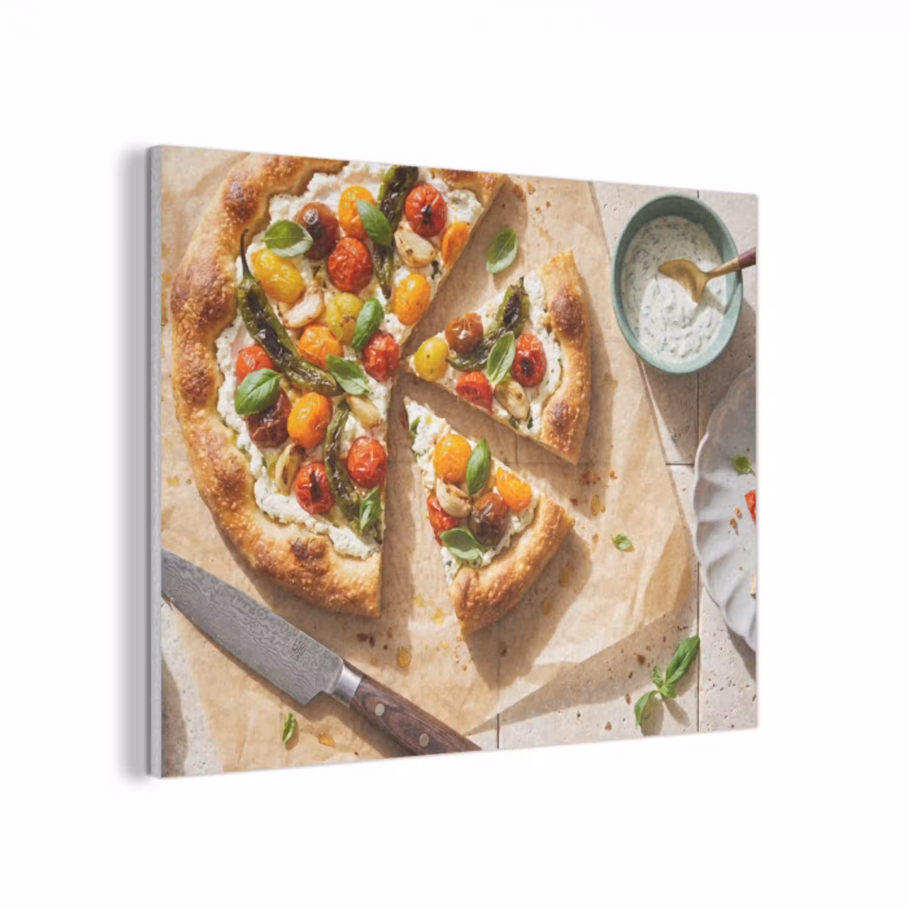 Eten - Tomaten - Basilicum - Maaltijd - Vers PET vilt klein -3d
