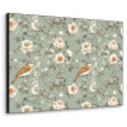 Roze - Vogels - Kleurrijk Textielframe zwart klein 947 -3d