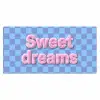 Sweet dreams - Vierkanten - Roze - Blauw Muismat XXL klein -3d_leeg