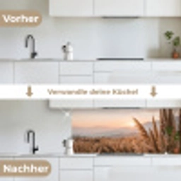 Gras - Veld - Zon - Natuur keuken achterwand 2 middel -voor-na_DE