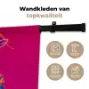 Geit - Hoorns - Kimono - Kleurrijk Wandkleed katoen klein -sfeer2