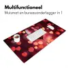 Rood - Wijn - Hartjes Muismat XXL klein -sfeer4