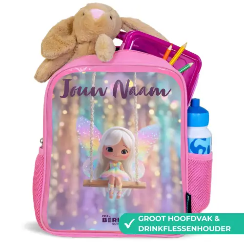 Fee - Elf - Regenboog Kinderrugzak - Roze middel -inhoud_NL