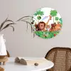 Wilde dieren - Jungle - Leeuw - Tijger - Meisjes - Kids - Jongens Wandcirkel kunststof plaat 5mm dik klein -sfeer4