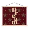 Sterren - Luipaardprint - Dream - Bordeaux textielposter latten blank klein -3d